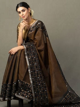 Fabindia - Silk Woven Checks Sari