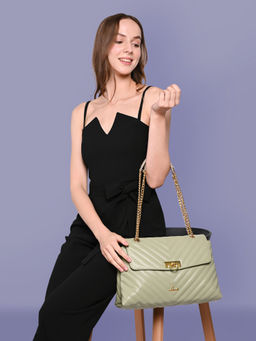 Lavie - Womens Beige Veden Flap Handbag (L)