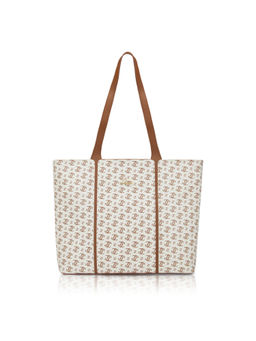 Lavie - Womens White Mono Ll Meghan Tote Bag (L)