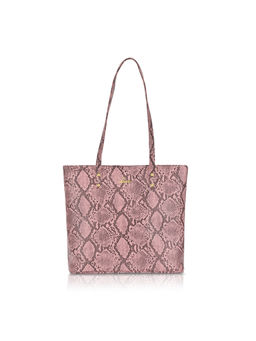 Lavie - Womens Pink Python Pavo Vertical Tote Bag (L)