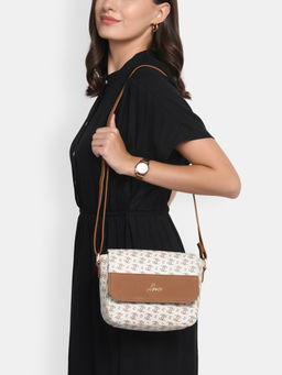 Lavie - Womens White Beth Flap Sling Bag (M)