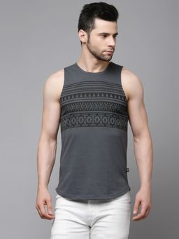 RIGO - Men Dark Grey Vest T-Shirt