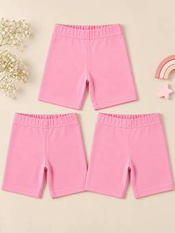 KiddoPanti - Girls Cycling Shorts (Pack of 3)