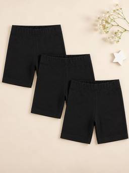 KiddoPanti - Girls Cycling Shorts (Pack of 3)