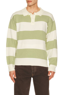 Central Park West - Theo Striped Rugby Sweater