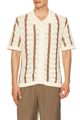 Central Park West - Novelty Stitch Button Down Shirt