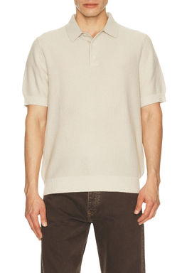 Vince - Geo Jacquard Short Sleeve Polo