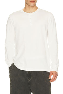 Vince - Jacquard Rib Long Sleeve Henley