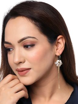 Yellow Chimes - Women Gold Plated Drop Earrings