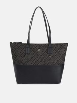 Tommy Hilfiger - Logo Black Polyester Tote Bag