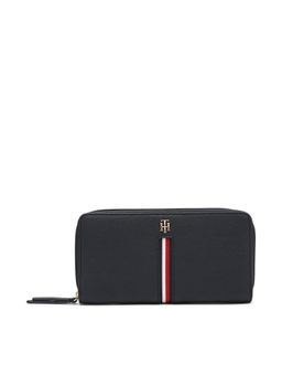 Tommy Hilfiger - Logo Black Pvc Zip-Around Wallet