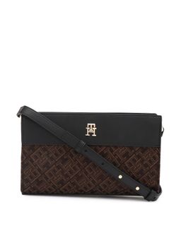 Tommy Hilfiger - Logo Black Pu Sling Bag