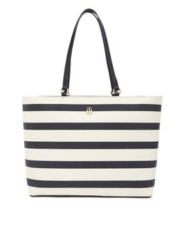 Tommy Hilfiger - Striped Blue Pu Tote Bag