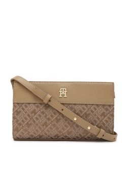 Tommy Hilfiger - Logo Khaki Pu Sling Bag