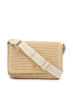 Tommy Hilfiger - Crochet Beige Polypropylene Sling Bag