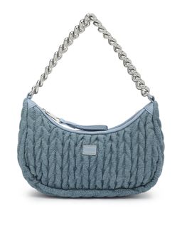 Tommy Hilfiger - Quilted Blue Cotton Shoulder Bag