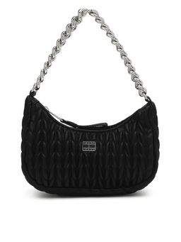 Tommy Hilfiger - Quilted Black Pu Shoulder Bag