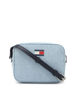 Tommy Hilfiger - Solid Blue Cotton Sling Bag