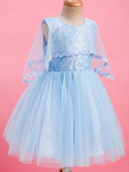 Mark & Mia - Sleeveless Knee Length Dress With Pearl Embellished Lace Detailing