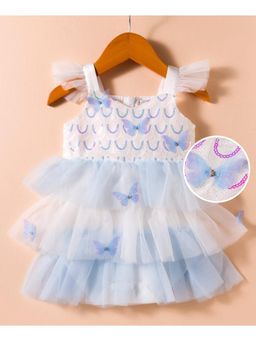 Mark & Mia - Onesie Dress With Embroidered - Blue