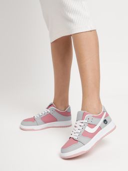 Truffle Collection - Pink Solid Sneakers