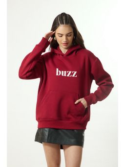 Alaya by Stage3 - Red You Talk Too Much Premium Oversized Hoodie