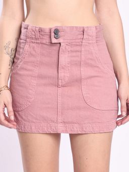 Bene Kleed - Women Pink Denim Skirt