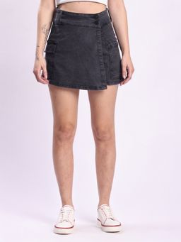 Bene Kleed - Women Charcoal Denim Skorts