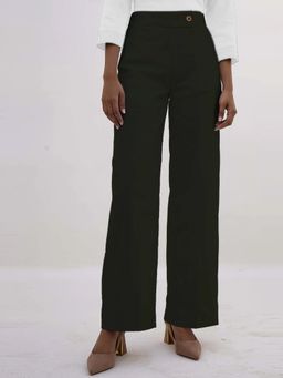 Latigo Bay - Women Olive Formal Polyester Straight Fit Pant