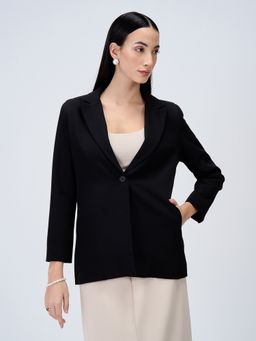 Latigo Bay - Women Black Polyester Single-Breasted Blazer