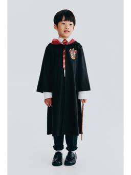 H&M - Unisex Black 3-Piece Print-Motif Fancy Dress Set