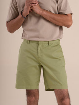 Andamen - Green Sage Regular Fit Green Shorts
