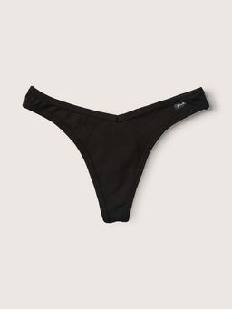 Victoria's Secret - PINK Cotton Thong Panty - Black