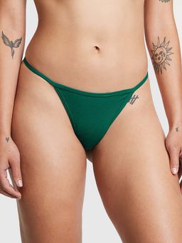 Victoria's Secret - PINK Cotton V-String Panty - Green (XS)