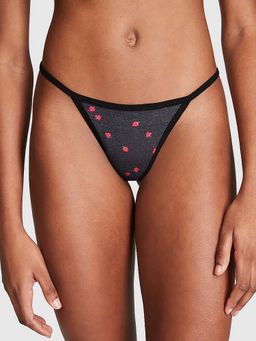 Victoria's Secret - PINK Cotton V-String Panty - Grey (2XL)