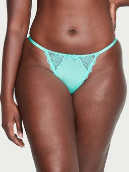 Victoria's Secret - Dream Angels Lace-Trim V-String Panty - Blue