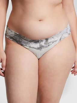 Victoria's Secret - PINK Everyday Lace Trim Thong Panty - Grey