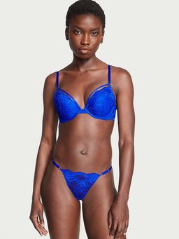 Victoria's Secret - Very Sexy Fishnet Lace V-String Panty - Blue