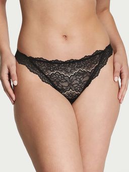 Victoria's Secret - Dream Angels Lace Thong Panty - Black