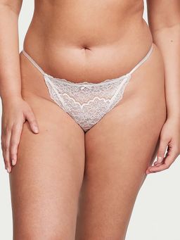 Victoria's Secret - Dream Angels Lace String Bikini Panty - White