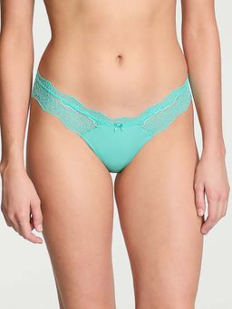 Victoria's Secret - Dream Angels Lace-Trim Thong Panty - Blue