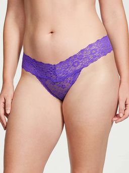 Victoria's Secret - The Lacie Posey Lace Thong Panty - Purple