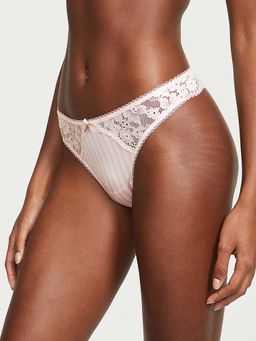 Victoria's Secret - Body by Victoria Smooth and Lace Thong Panty - Beige