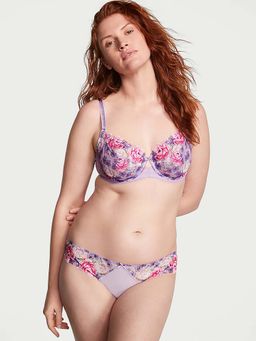 Victoria's Secret - Dream Angels Floral Embroidery Cheekini Panty - Purple