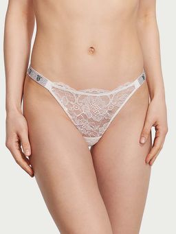 Victoria's Secret - Very Sexy Shine Strap Lace Thong Panty - White