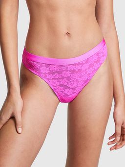 Victoria's Secret - PINK Wear Everywhere Lace Thong Panty - Pink