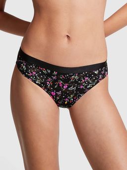 Victoria's Secret - PINK Wear Everywhere Lace Thong Panty - Black
