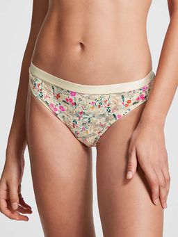 Victoria's Secret - PINK Wear Everywhere Lace Thong Panty - Beige