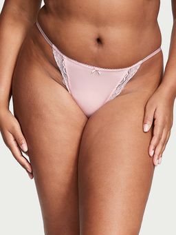 Victoria's Secret - Dream Angels Smooth and Lace Mini String Bikini Panty - Pink