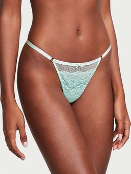 Victoria's Secret - Dream Angels Lace and Mesh V-String Panty - Blue